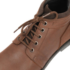 Brown Ankle Boots in Oily Cow Leather