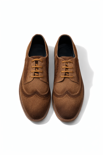 Shaded Camel Casual Suede Shoes