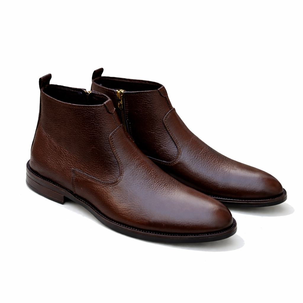 Brown Mild Ankle Boots Cow Leather