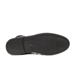Black Ankle Boots in Oily Cow Leather